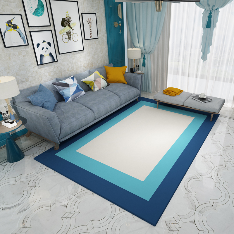 Northern Europe Concise Style Living Room Floor Mat Custom Wholesale Cheap PVC 3D Printed Office Carpet