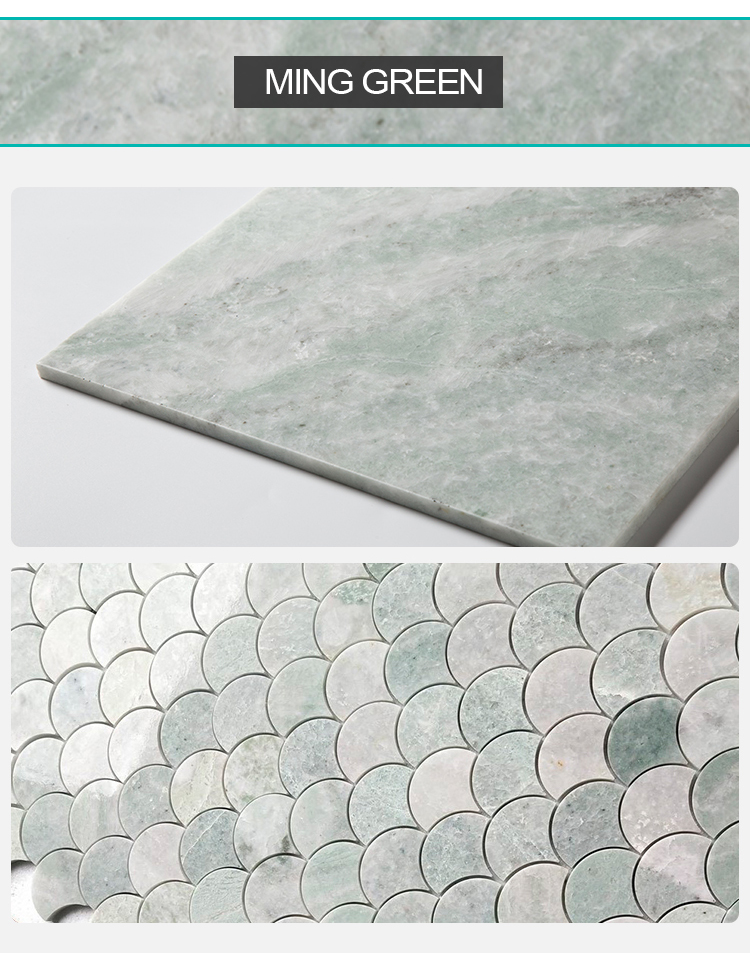 Samistone Natural Stone Polished Green Marble Mosaic Tile Price Collection