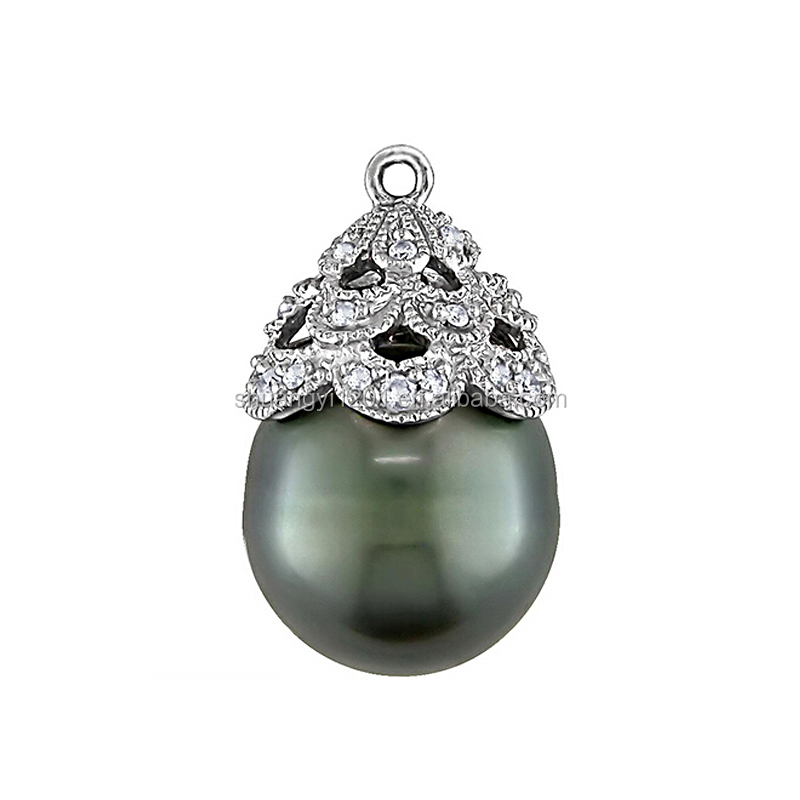 Preto pérola do taiti contas e cristal gota pingente jóias fazer