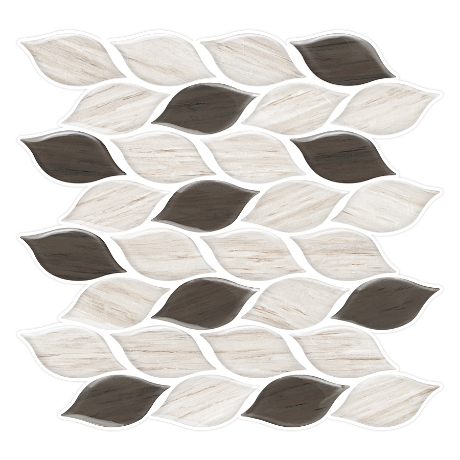 Interior Usage 3D Ceramic Covering Tiles for Home Decor Leaf Shape