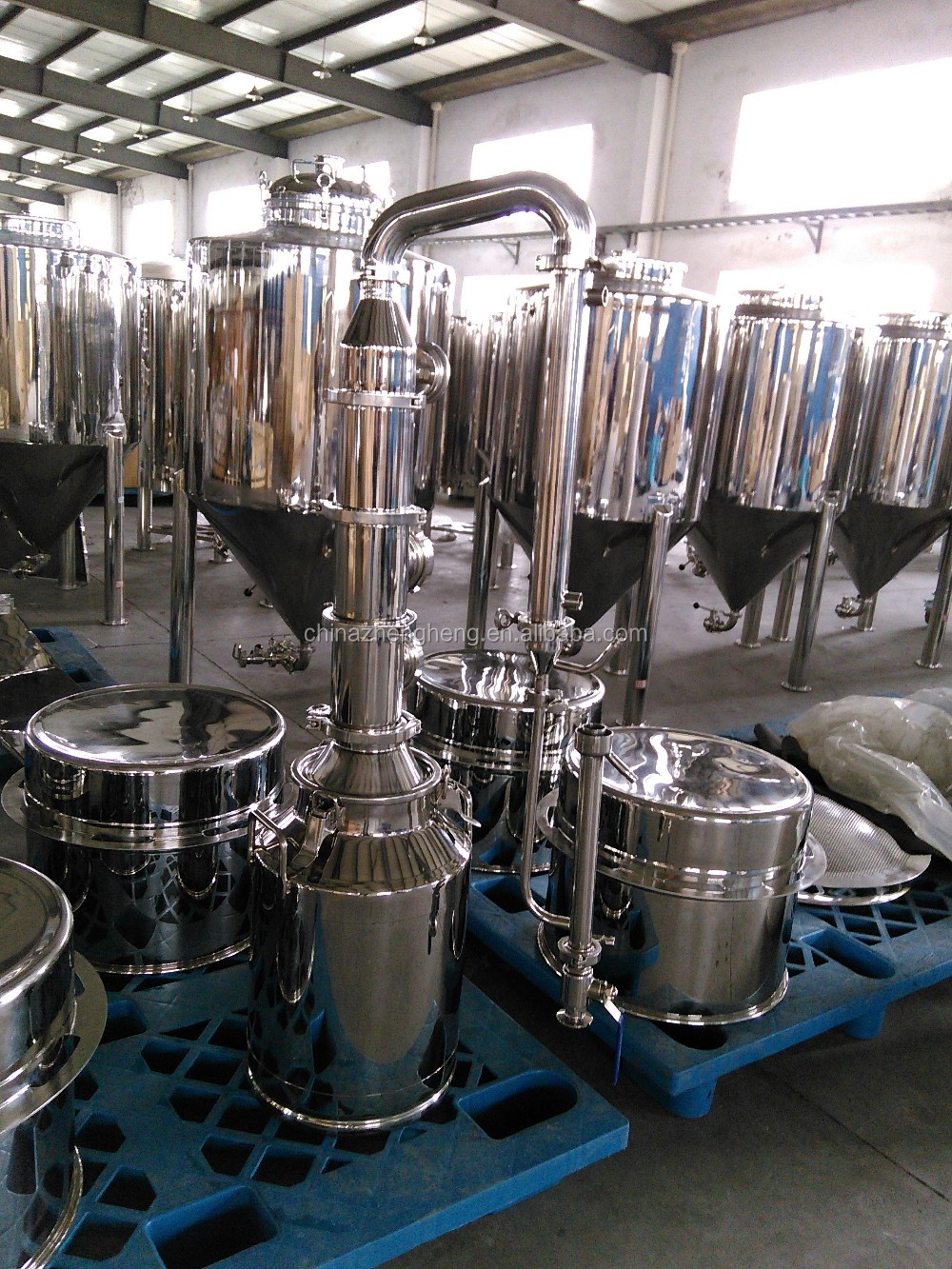 不锈钢蒸馏器与柱/不锈钢 50l 锅炉/不锈钢整体完整蒸馏器