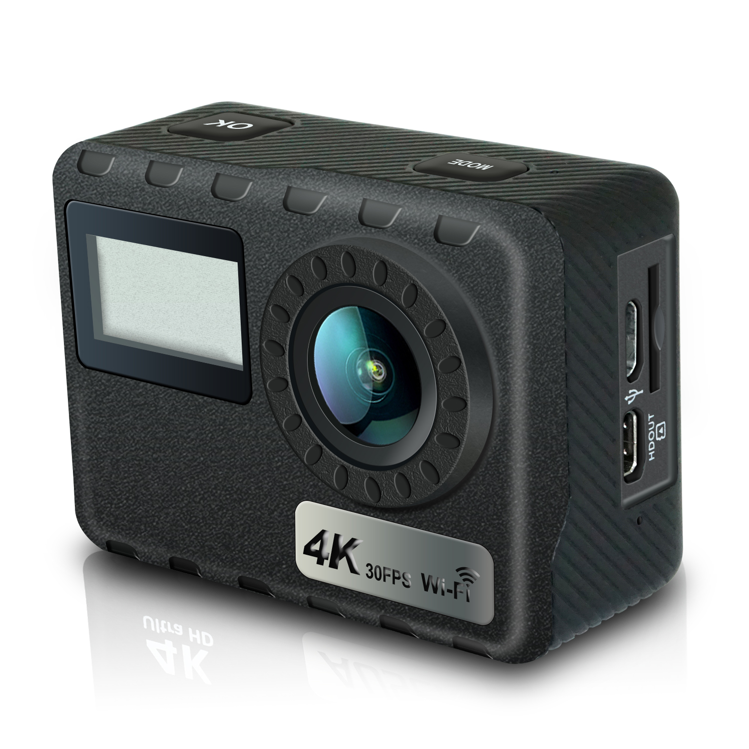 2020时尚电子产品机身防水30m hd oem外部数字go pro 4k动作相机