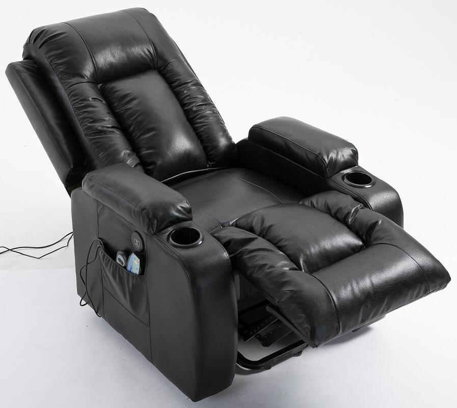 Factory 8 Point Massage & Heat Power Lift Electric Air leather Recliner Armchair Elderly Lounge Seat with USB Charging for Phone