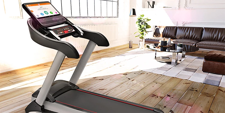 YPOO 52CM Large running belt electro<i></i>nic home treadmill with 7"LCD/10<i></i>'1TFT/15.6TV TFT screen