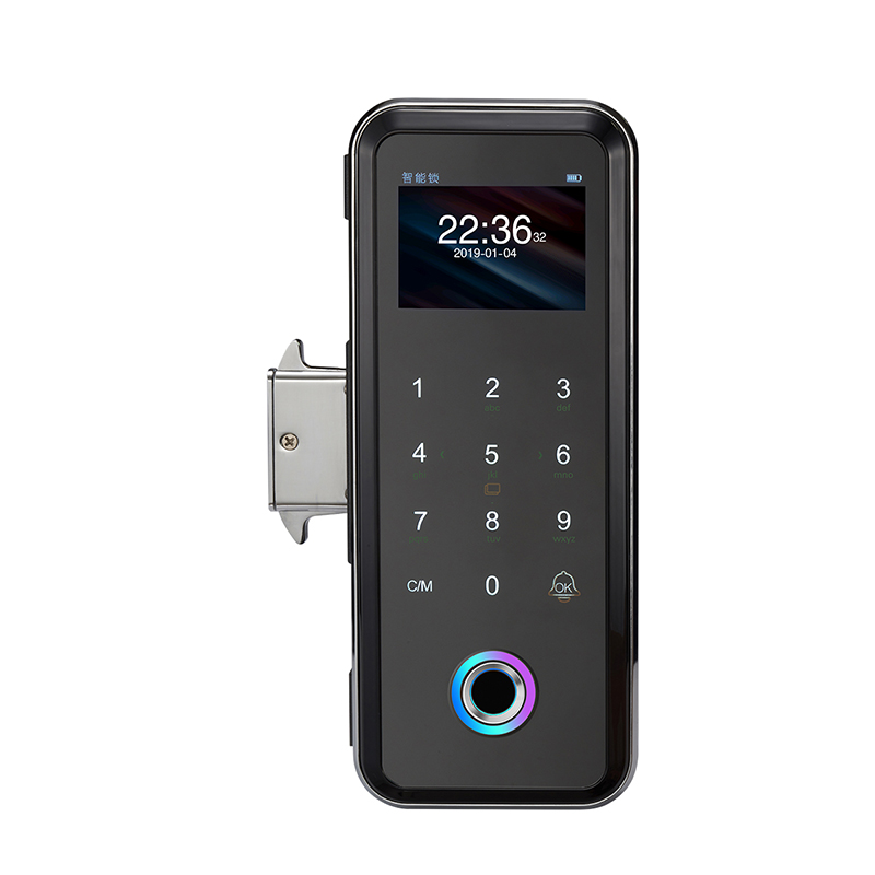 Biometric Fingerprint Password Sliding Frameless Glass Door Electric Door Lock