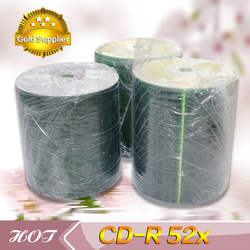 100% Uma virgem grau cd-r 700 MB 52X em branco a granel