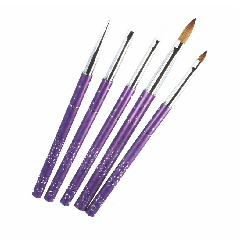 7Pcs Nail Art Design Painting Drawing Brushes Sliver