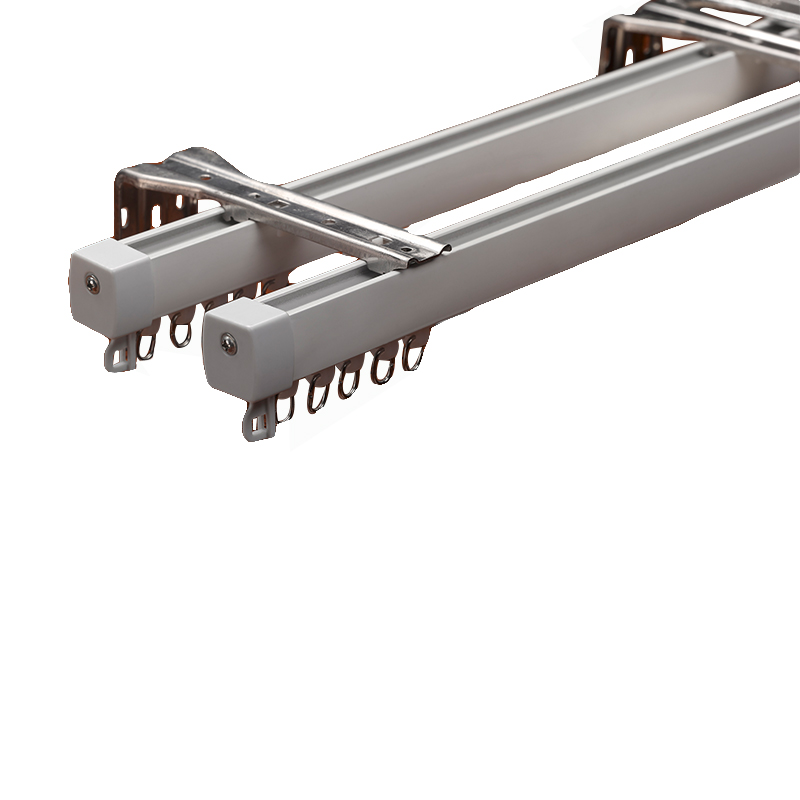 Duplo trilha da cortina do hotel trilha trilho de cortina de alumínio janelas de correr