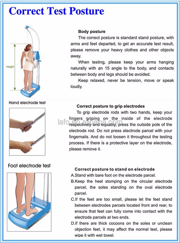 GS6.6 Clinic use fitness device body composition analyzers bia height weight