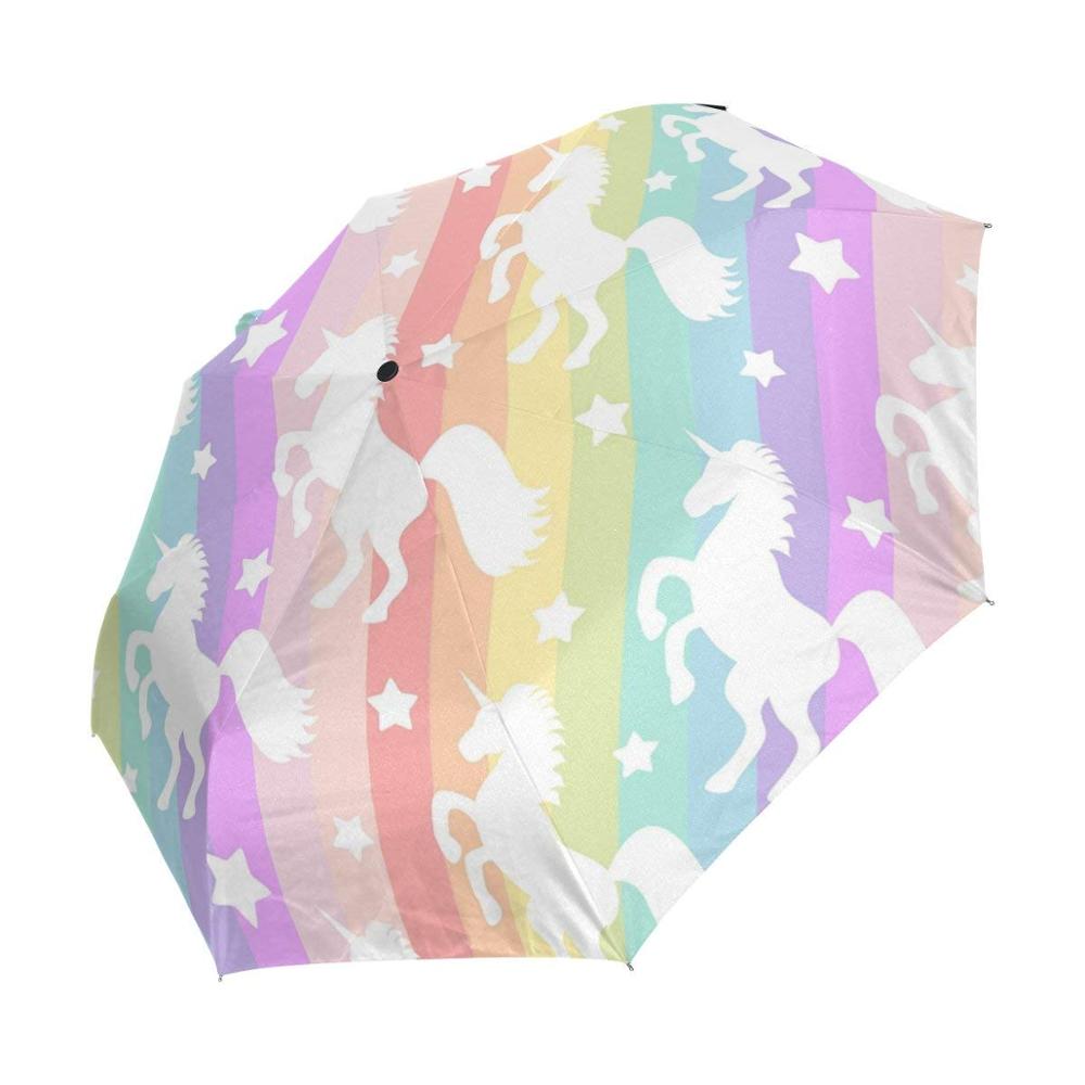 Custom Cool dinosaurs with moon Compact Travel Windproof Rainproof Foldable Umbrella
