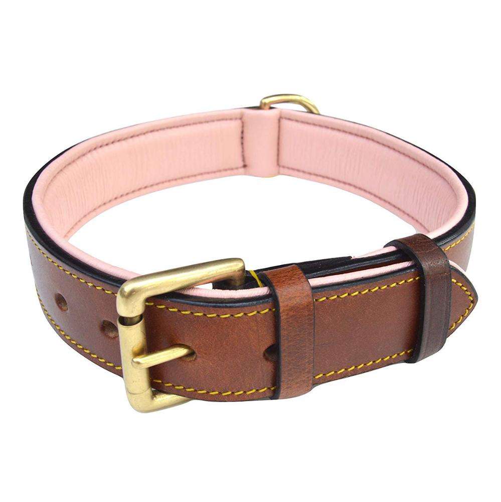 soft touch leather dog collars