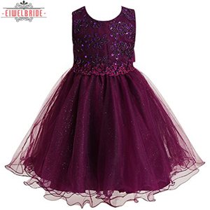 wine red flower girl dresses