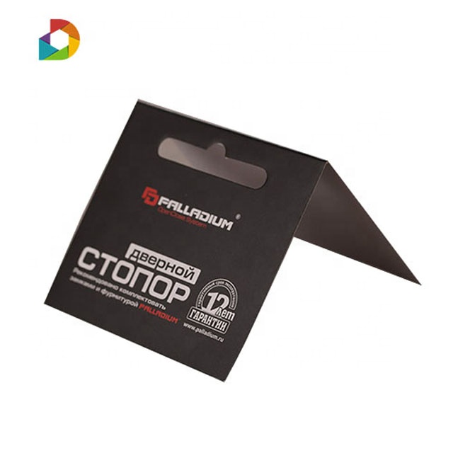 2019 новый дизайн, переработанная упаковочная карточка, печать на заказ, складная бумажная карточка с отверстием для подвешивания