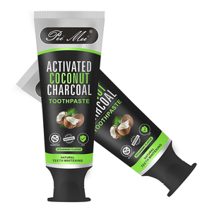 Removes Stains Bad Breath Organic Activated Coconut Charcoal Toothpaste for Teeth Whitening