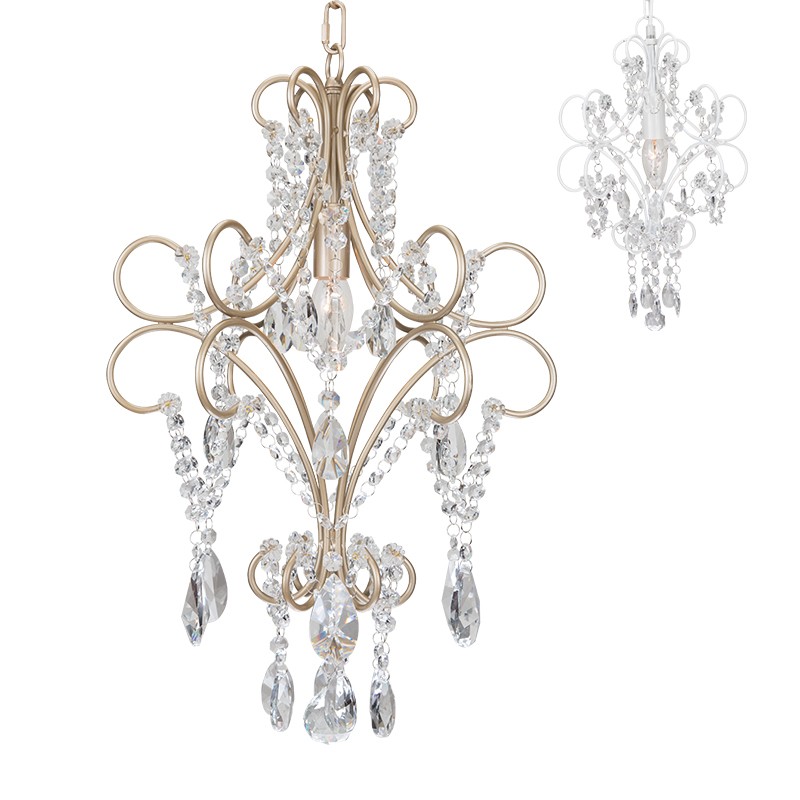 Crystal Chandelier Pendant Hanging Lamp Ceiling Lighting Chandelier Elegant Mini 1 Light European Energy Saving Chrome 0.8 Kg
