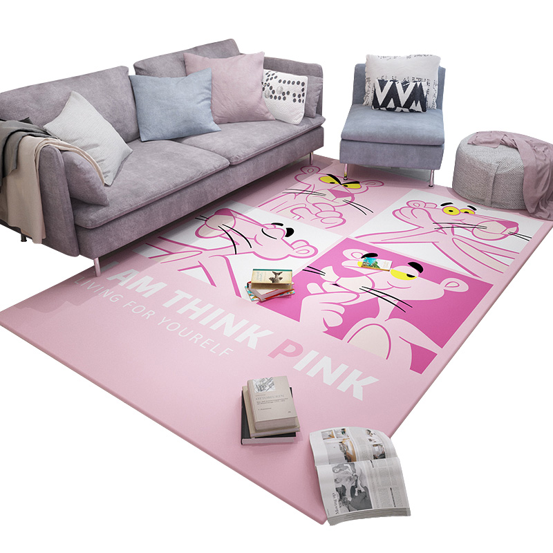 Factory Custom Made Girls Machine Washing Polyester Living Room Indoor Home Hotel  Printed Modern Carpet