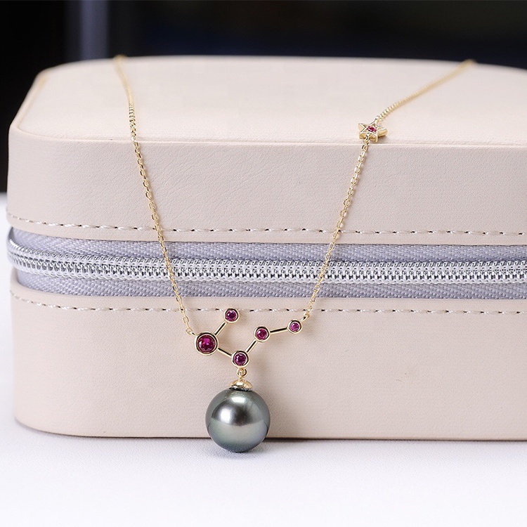 Mulheres novo design de moda simples de água doce colar de pérolas do taiti