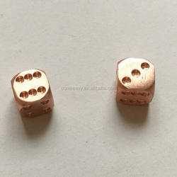 for game metal brass 12mm 6 Sides blank dice