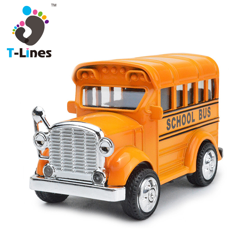 1:36 Retro Classic Mini School Bus Alloy Diecast Car Model Toy Vehicle Kids