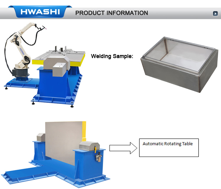 Achse automatischer industrieller TIG Welding Robot HWASHI HS-R6-08 6 für Edelstahl-Kasten, schweißende Stationen des Roboters