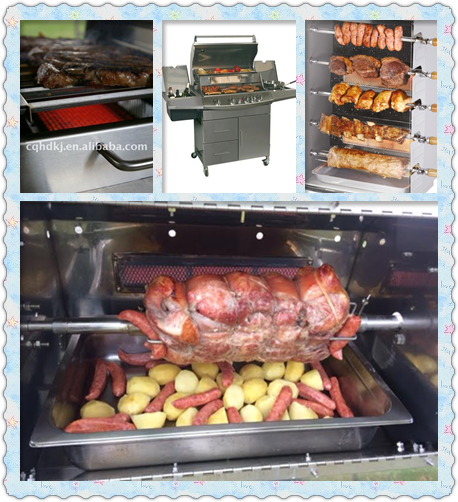 Rotisserie BBQ Grill Gas Burner LPG Infrared 20% Gas Saving