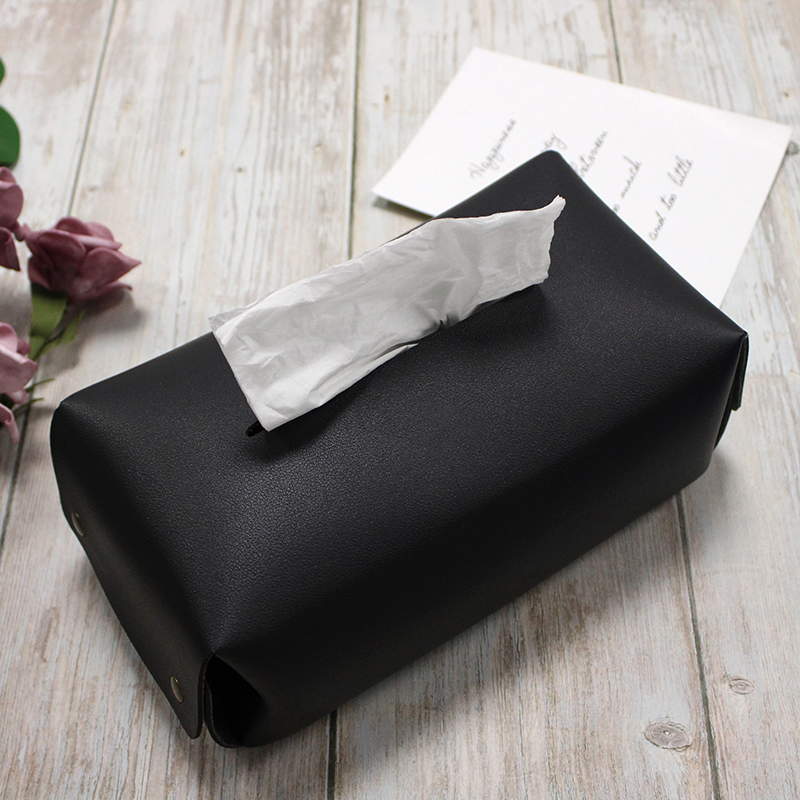 Youyue Premium Square Tissue Box Faux Leather Tissue Holder for Home Decoration