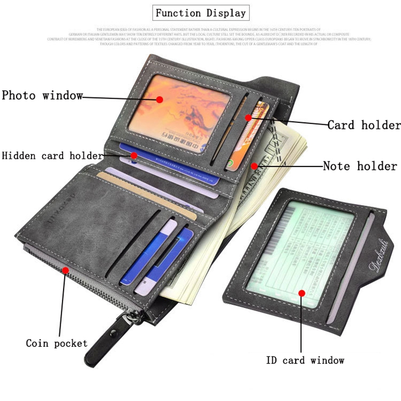 Dexbxuli D1282 Wallet Men Soft Leather wallet with removable card slots multifunction men wallet purse male clutch top quality