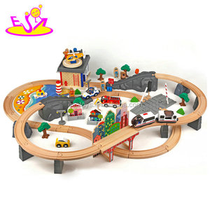 wooden car set tracks