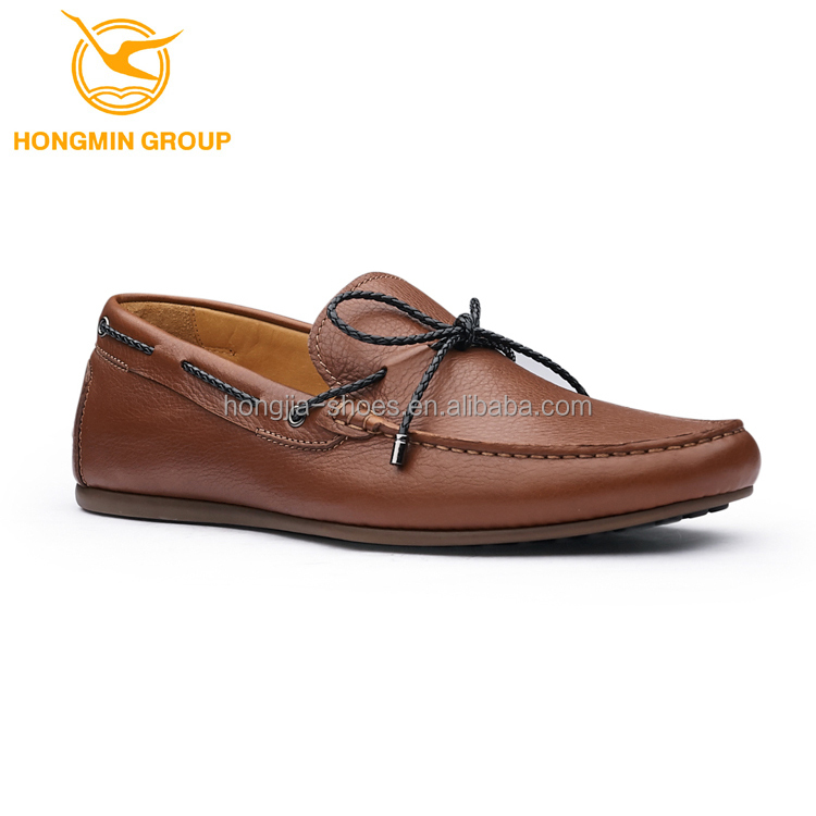 HONGMING Autumn and Winter Mens Shoes Leather Casual Lazy Shoes Walking Shoes