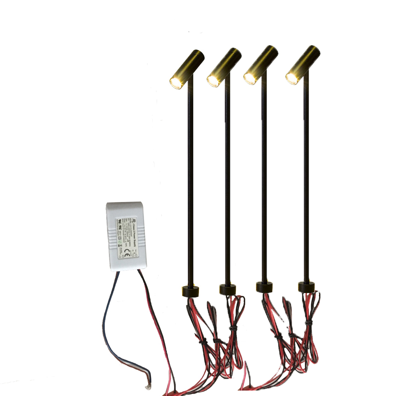 Серебристо-черный 3 Вт светодиодный мини-точечный осветительный столб для ювелирных изделий витрина освещение шкафа