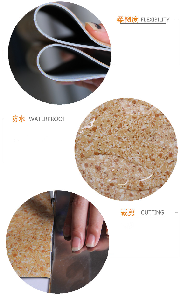 2mm to 3mm PVC colorful commercial vinyl pvc flooring roll linoleum flooring rolls stone marble pvc roll