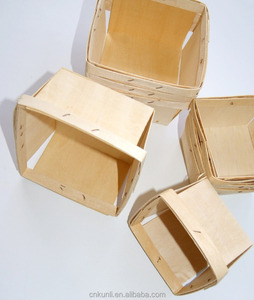 Catálogo de fabricantes de Bayas De Madera Cestas de alta Cestas de bayas de madera de 1 cuarto (8 unidades); cajas de