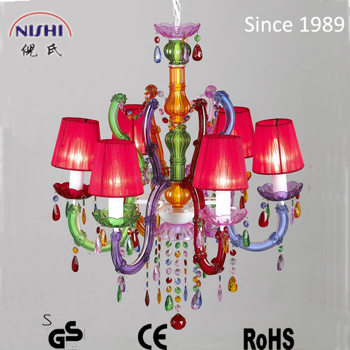 5 arm multi- color babies and kinds room  arabic style plastic chandeliers and pendant lights NS-120071