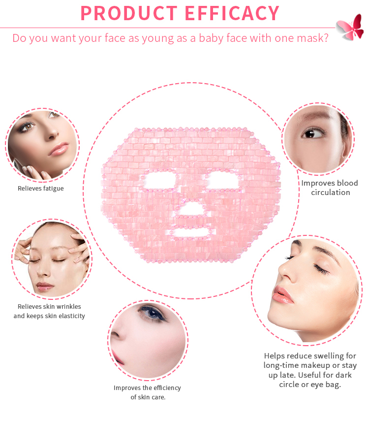 rose quartz facial korean face mask for skin care