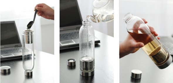 Personalized Wholesale Custom Travel Borosilicate Glass Water Bottle With Stainless Steel Lid