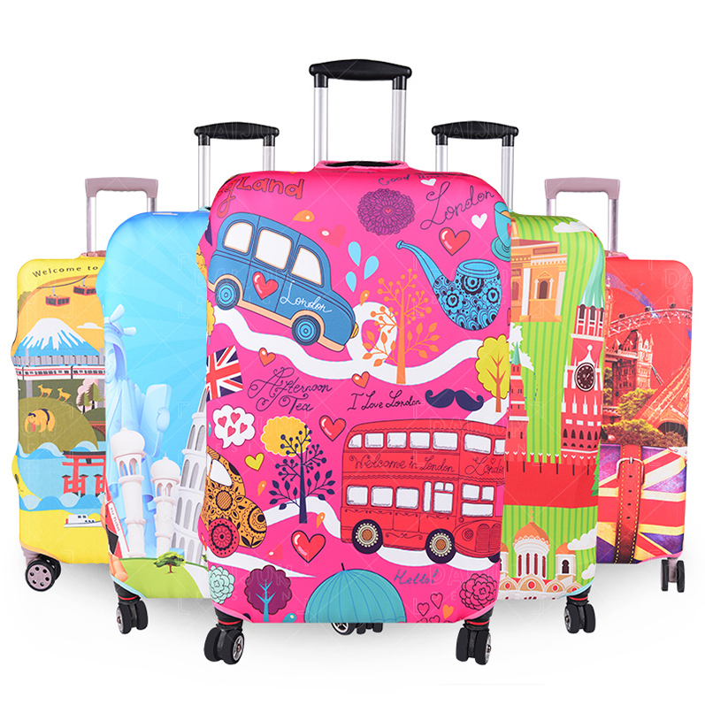 Christmas White Gifts Travel Luggage Protector Case Suitcase Protector For Man/&Woman Fits 18-32 Inch Luggage