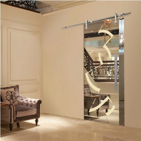 Specchio in legno Barn Door Con Top Pista