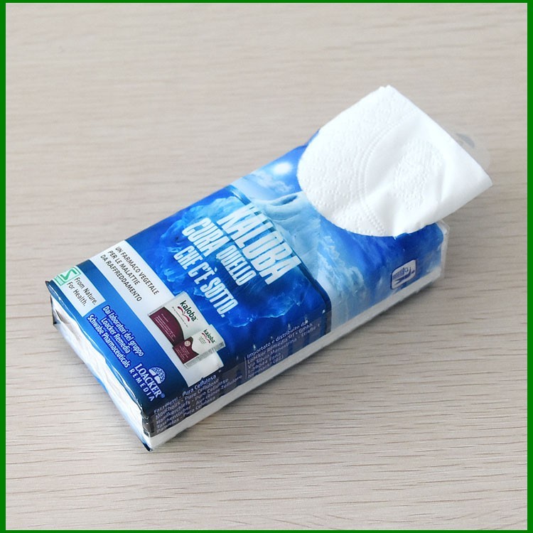 促销批发柔软的处女口袋面巾纸/最优惠的价格口袋纸巾