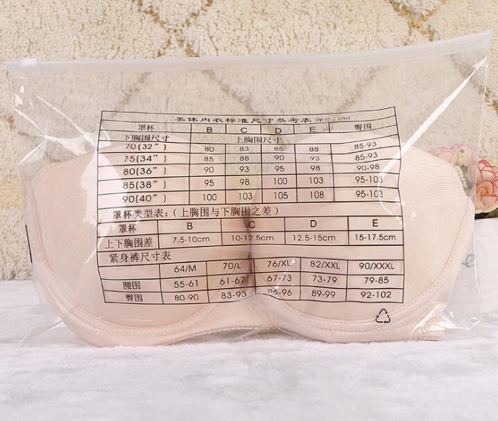 Упаковка пластиковый мешок застежки-молнии для упаковки нижнего белья