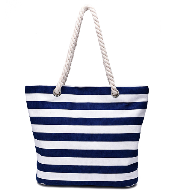 Borse da spiaggia in tela con manico in corda extra large all'ingrosso
