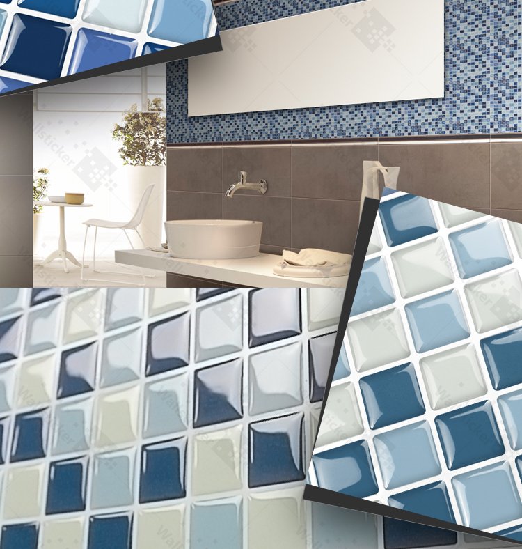 Peel and Stick Tiles Kitchen Backsplash Tiles 3D Wall Stickers 6 Tiles/Pack Kitchen Wall Stickers