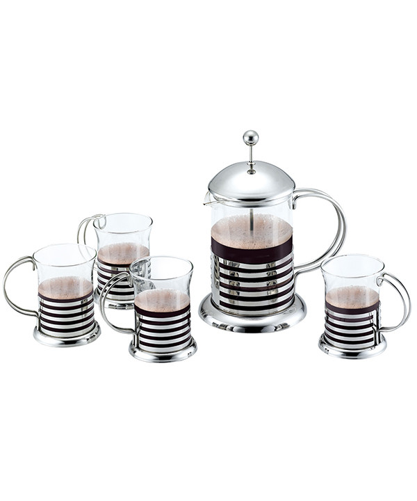 800ml french press 4pcs 200ml cups french coffee press set