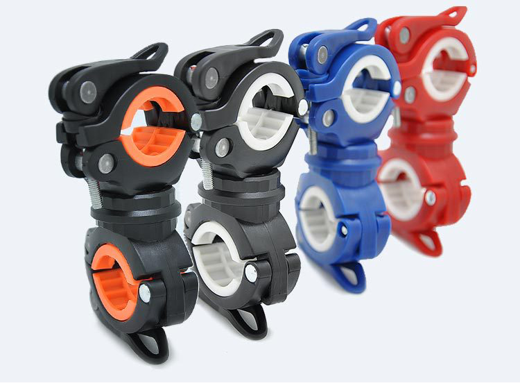Support De Lampe De Vélo Universel - Fixation Pour Lampe Torche Avec Clip Auto-agrippant