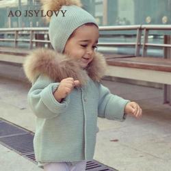Atacado Lovely Design Muito Novo Nascidos Romper Do Inverno Do Bebê de Malha Casaco Com Capuz