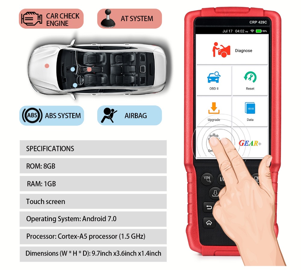 New Launch X431 CRP429C 4 Systems OBDII Code Reader obd2 Auto Diagnostic Tool CRP429 C CRP 429C Auto Scanner better than CRP129