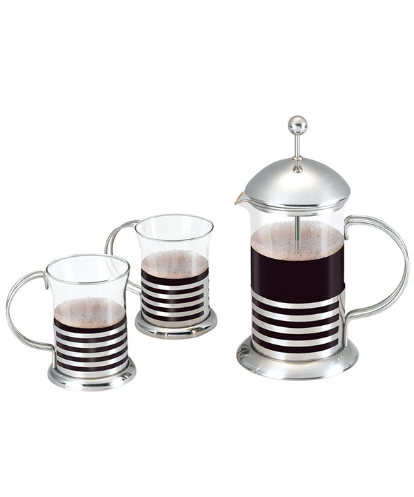 Haonai manufactured french press set 1.5L french press coffee maker + 200ml coffee cup french press