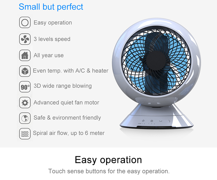 air circulator plastic brushless desk  12v dc electric table mini cooler fan