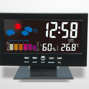 Muti-function Indoor Household Table clock Digital Indoor Thermometer Table Weather Station