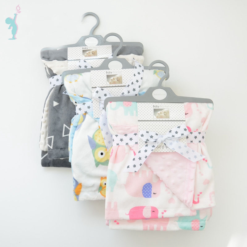 Оптовая продажа, мягкое детское одеяло minky dot для новорожденных