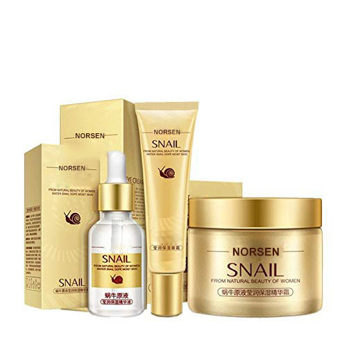 Factory Hot Selling Face Care Set Products Snail Skin Care Set China Customized Package Adults Female 3 Years All Skin Type